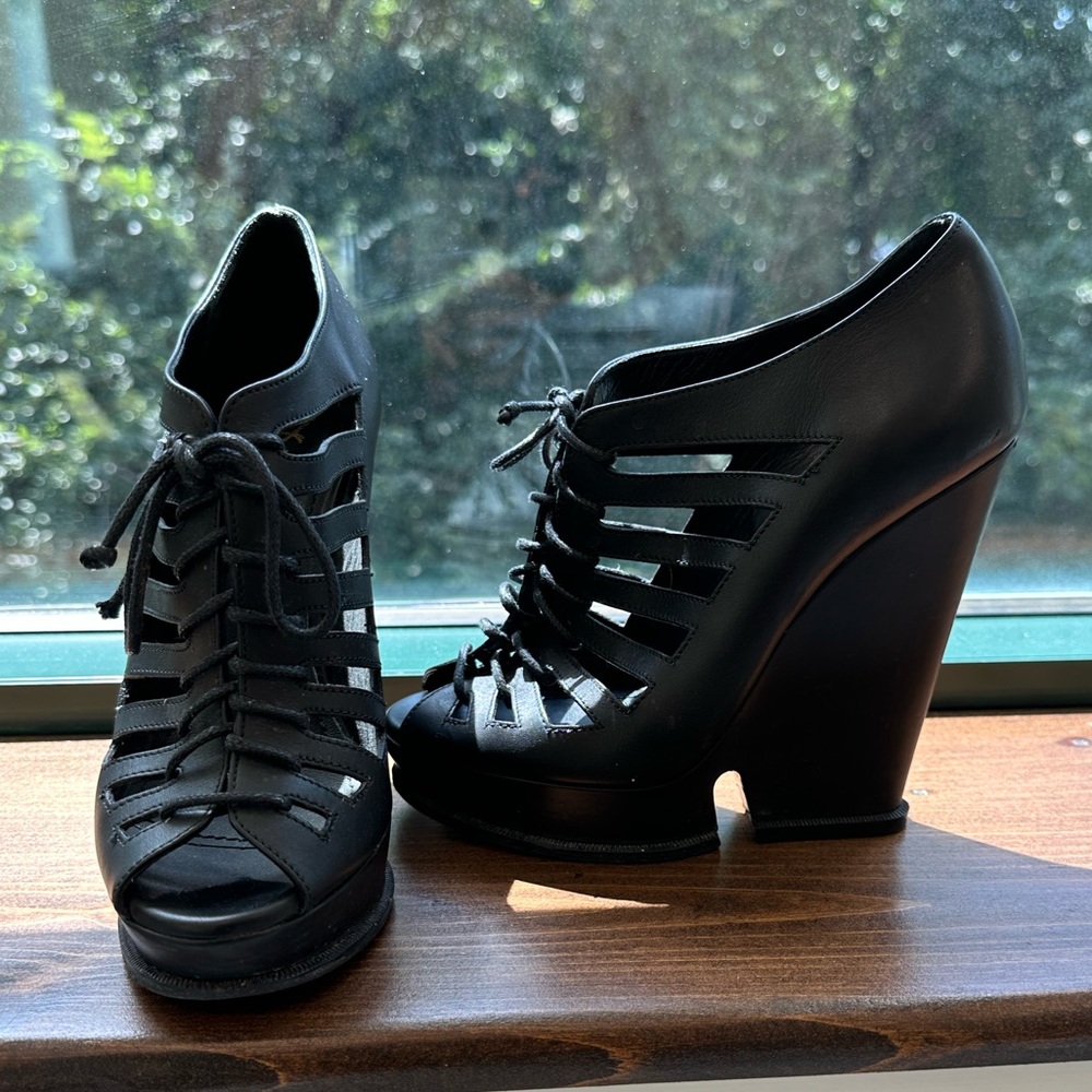 Beautiful Ysl Caged Platform Shoes
